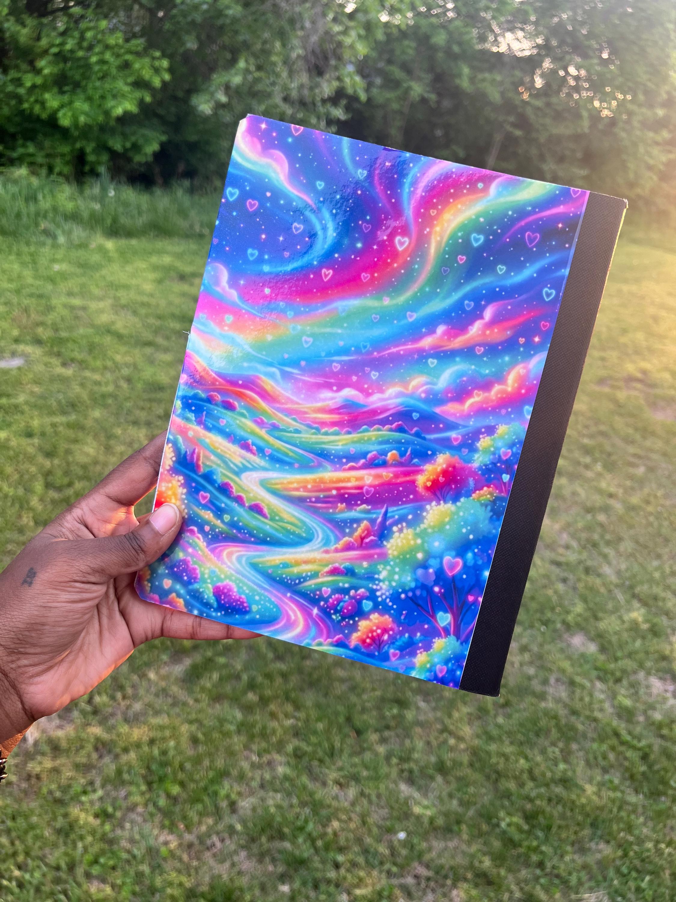 Colorful Aesthetic Composition Notebook | Cute Journal | Handmade Notebook | School Supplies | Gift Idea