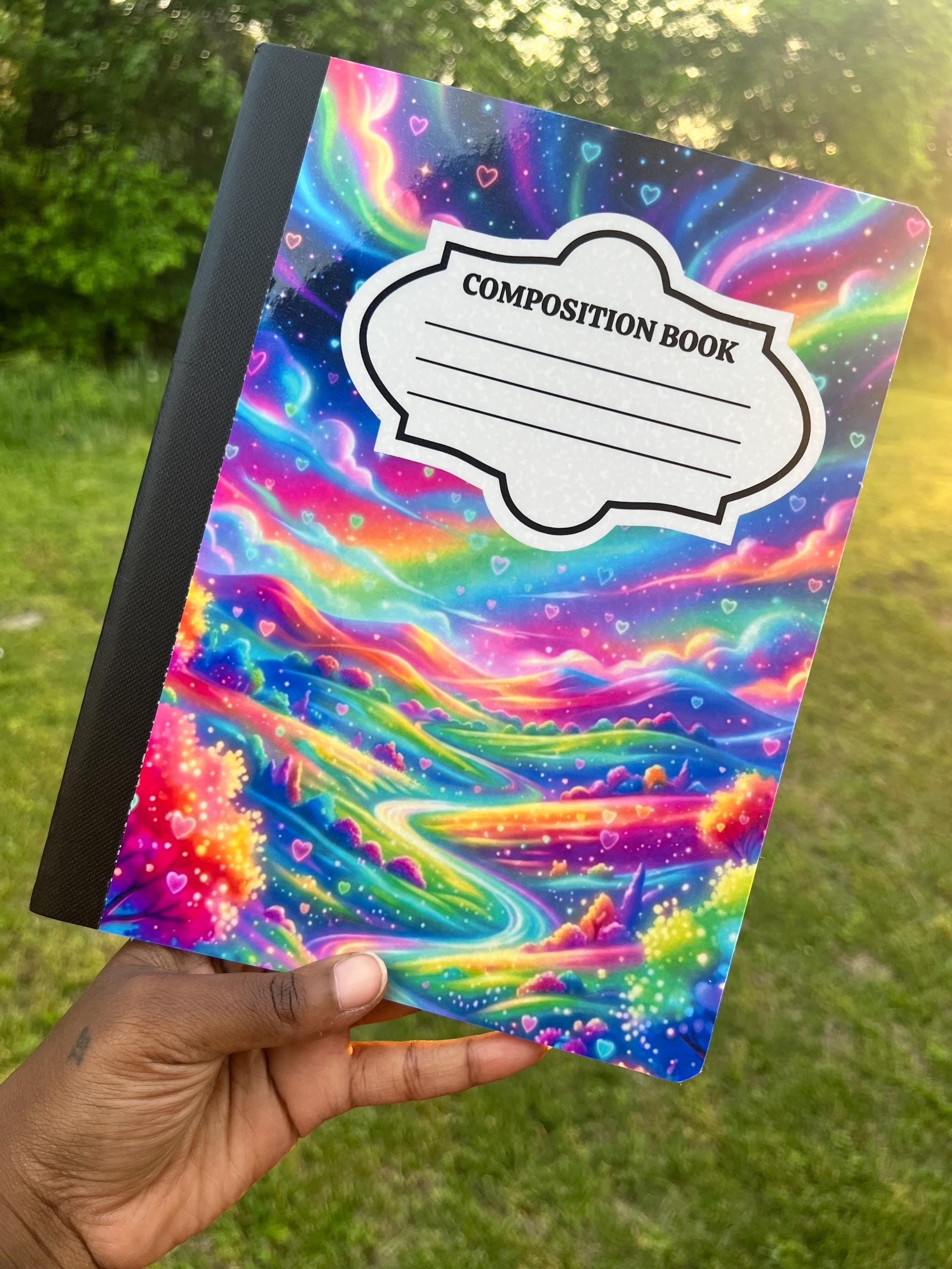 Colorful Aesthetic Composition Notebook | Cute Journal | Handmade Notebook | School Supplies | Gift Idea